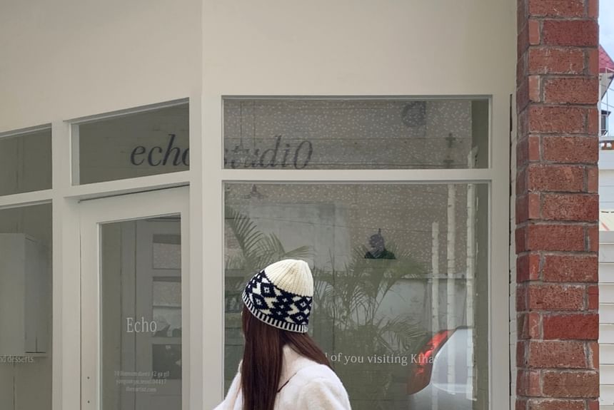 Patterned Beanie Knit