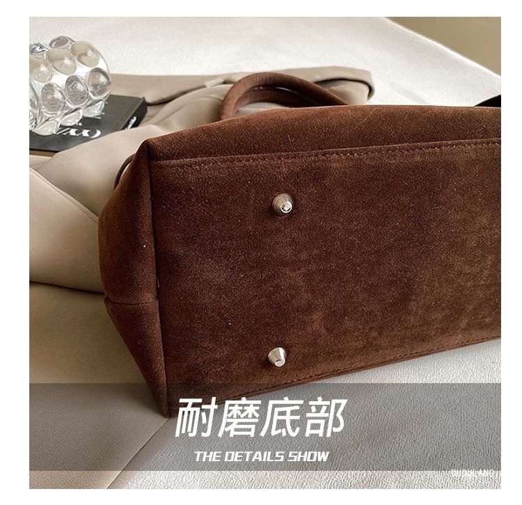 Faux Tote Bag Suede