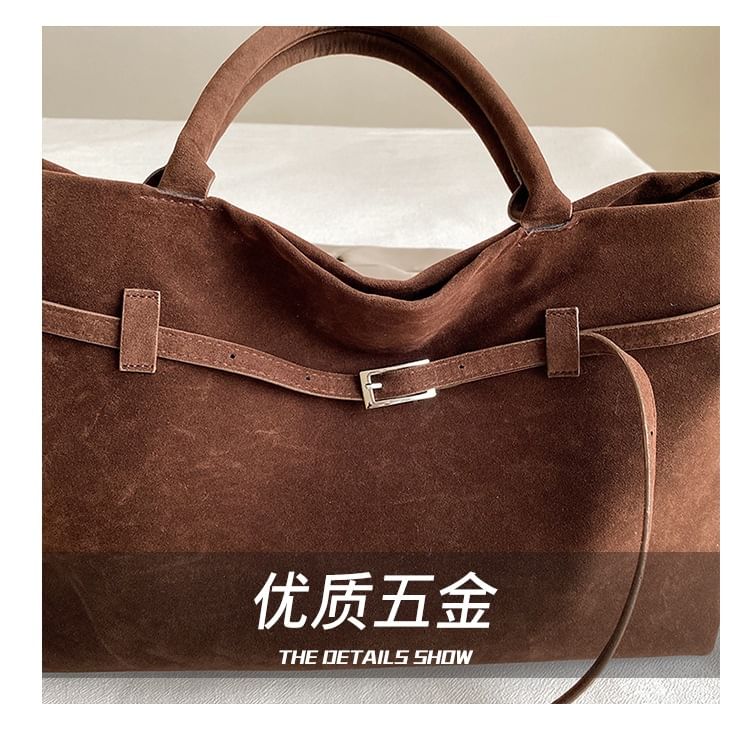 Faux Tote Bag Suede