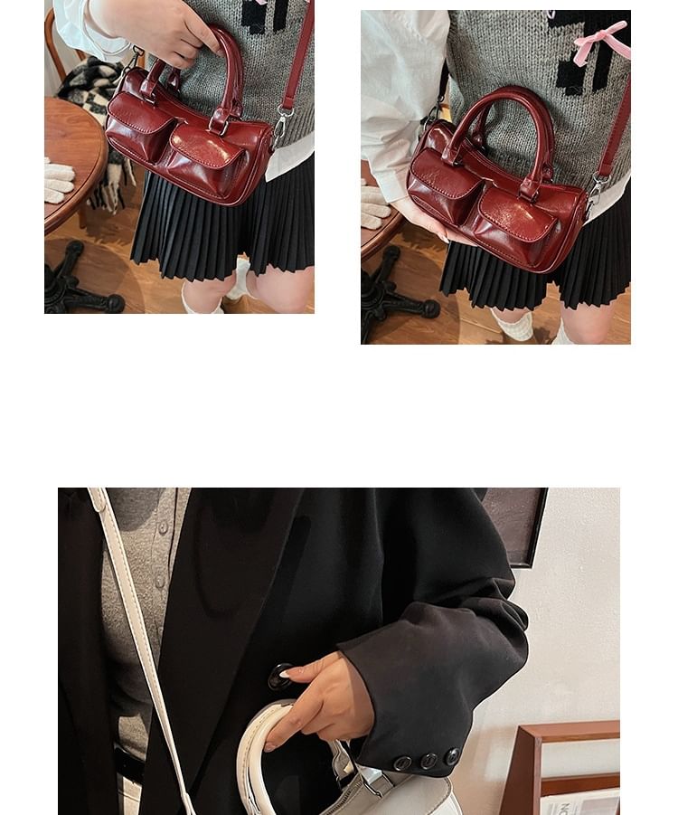 Bag Leather Crossbody Multi-Pocket Faux