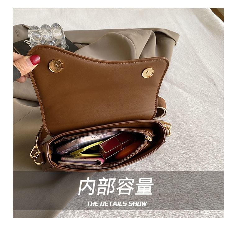 Leather Asymmetrical Bag Faux Shoulder