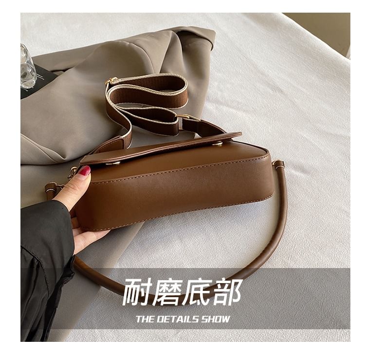Leather Asymmetrical Bag Faux Shoulder