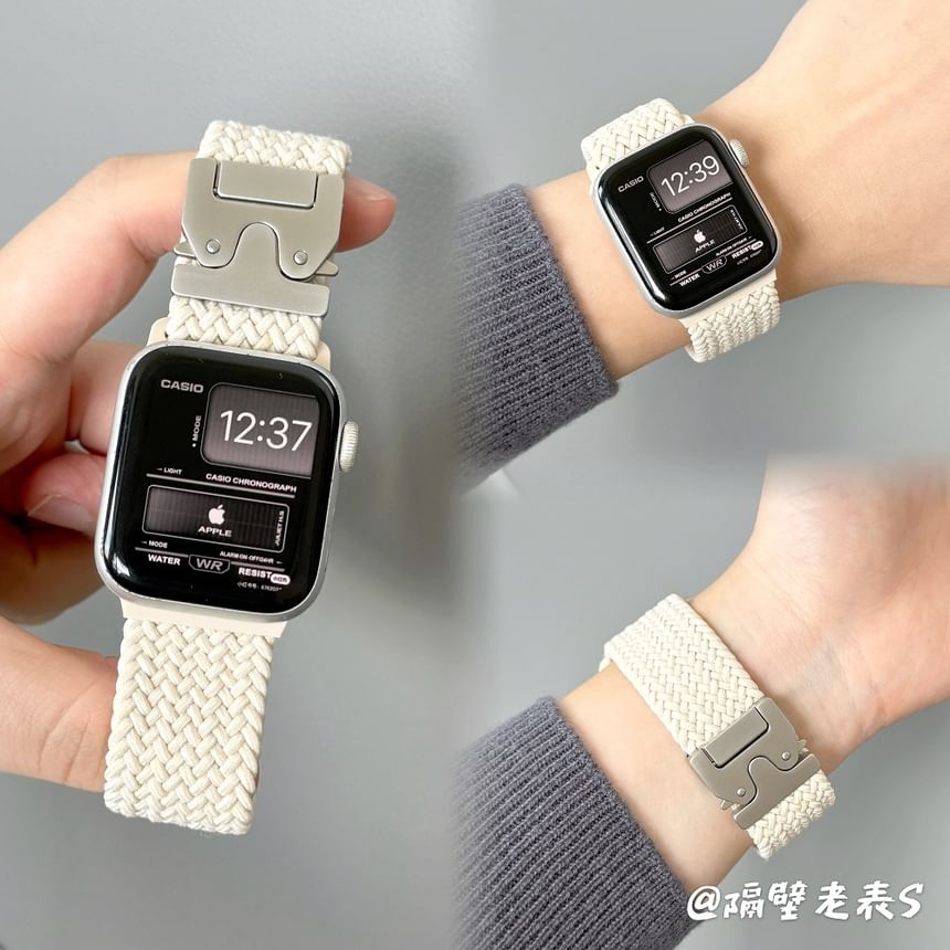 Band Buckled Watch Apple Braided