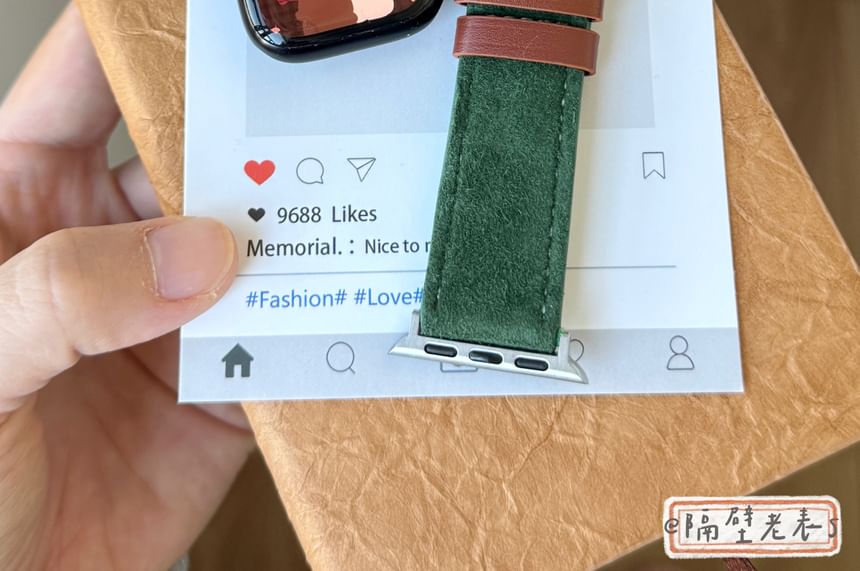 Genuine Apple Leather Animal Band Watch Embroidered