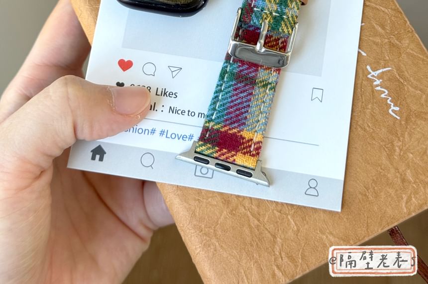 Watch Apple Plaid Band Fabric