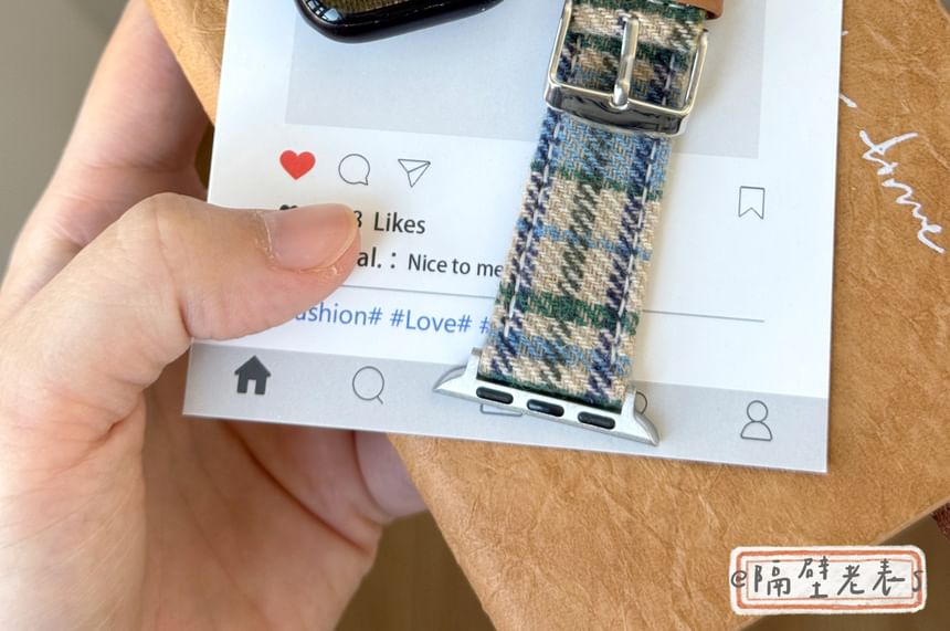 Watch Apple Plaid Band Fabric