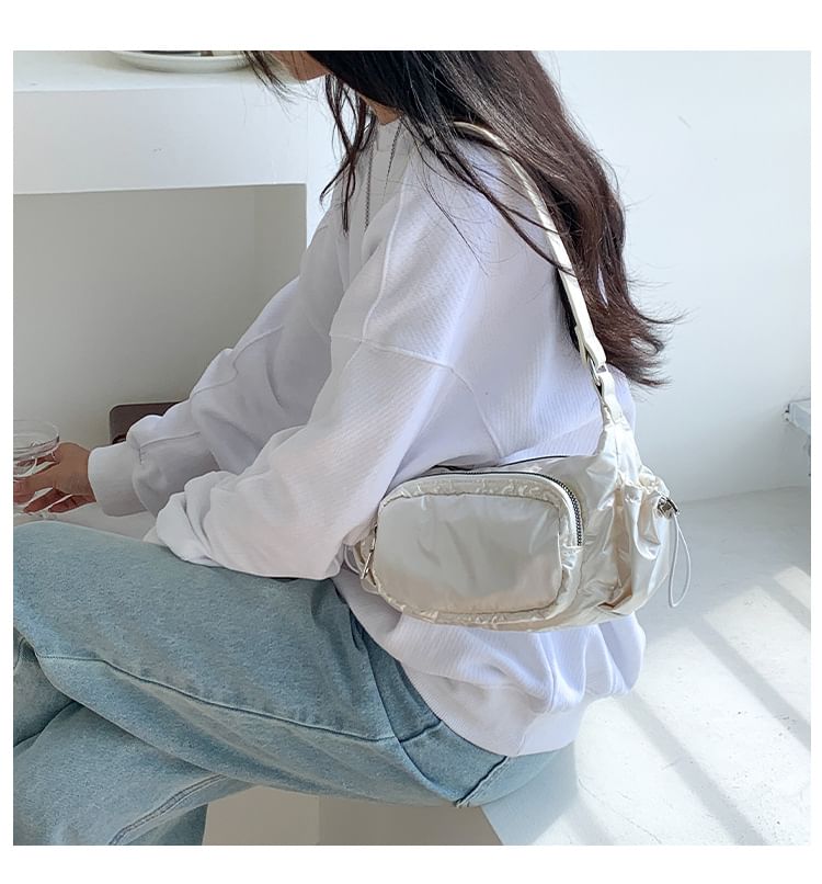Drawstring Shoulder Bag Plain