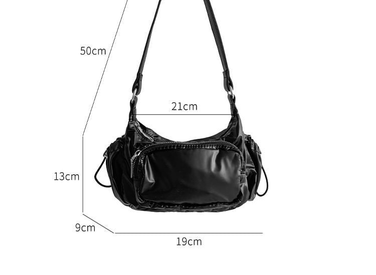 Drawstring Shoulder Bag Plain