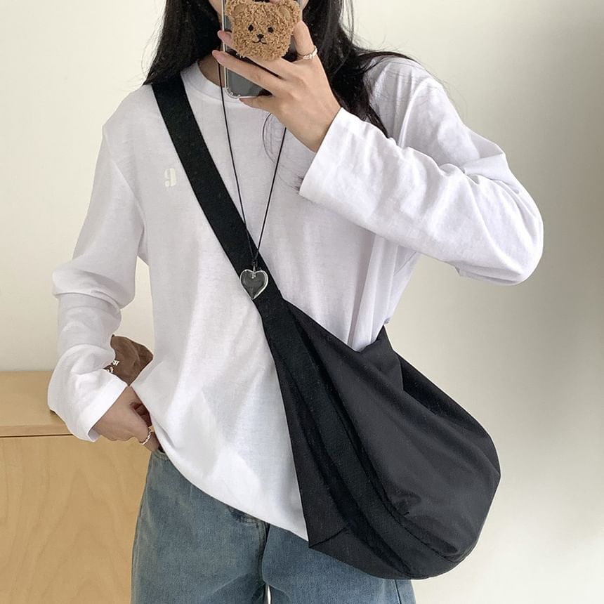 Nylon Crossbody Plain Bag