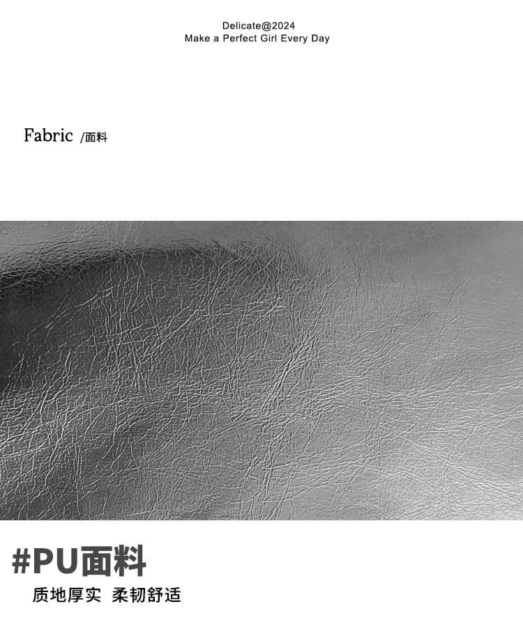 Leather Bag Faux Bowler Plain