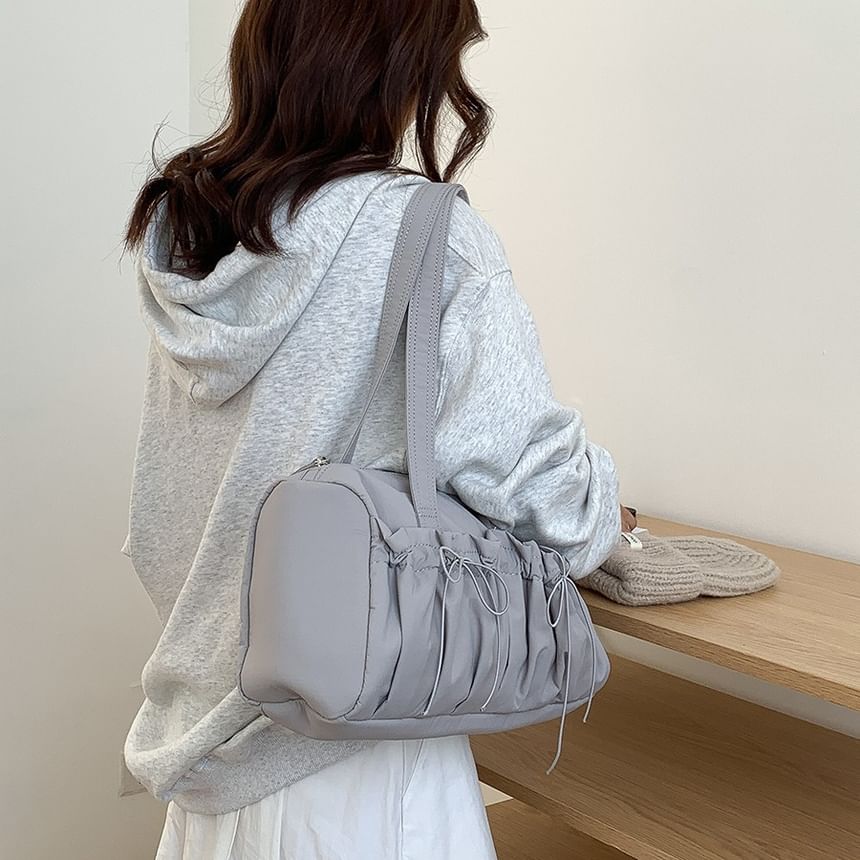 Bow Nylon Tote Plain Bag