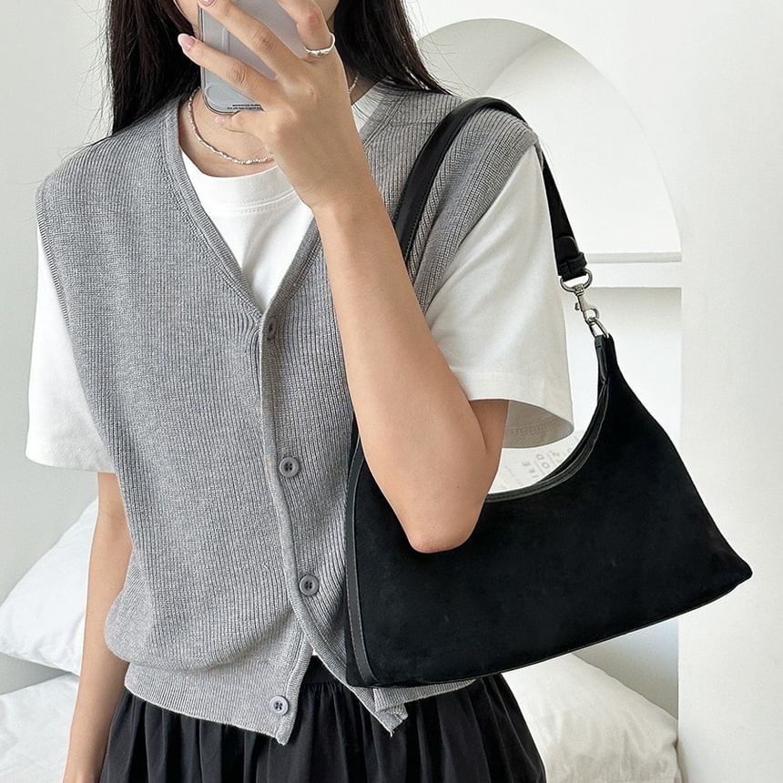 Bag Faux Suede Shoulder