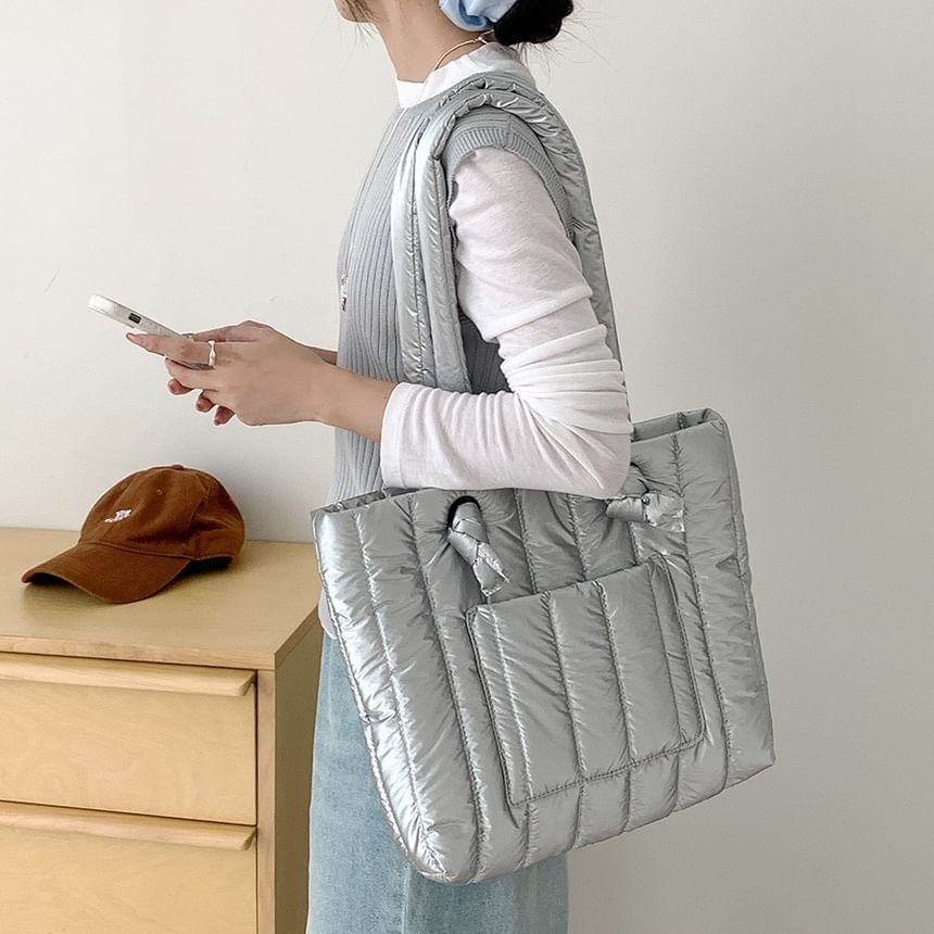 Tote Plain Quilted Bag