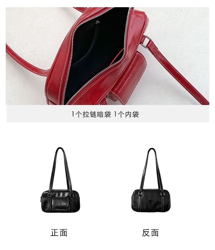 Shoulder Bag Faux Leather Plain