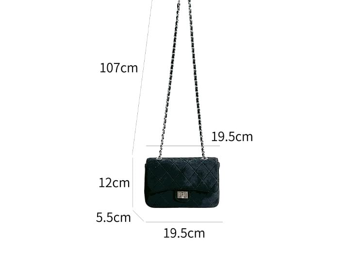 Flap Chain Bag Crossbody Quilted Strap