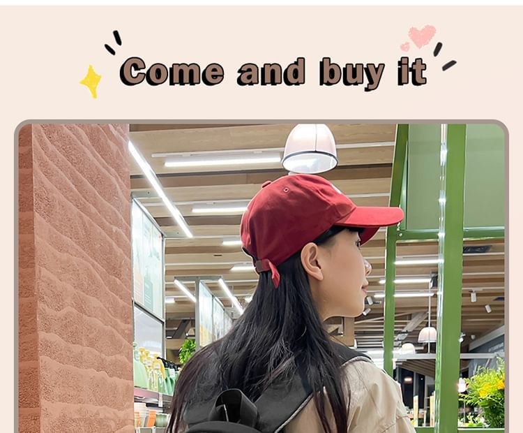 Backpack Buckled Lettering Charm Bag / Applique Set Nylon