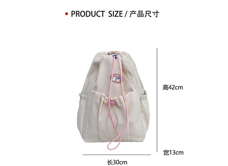Nylon Drawstring Backpack Applique