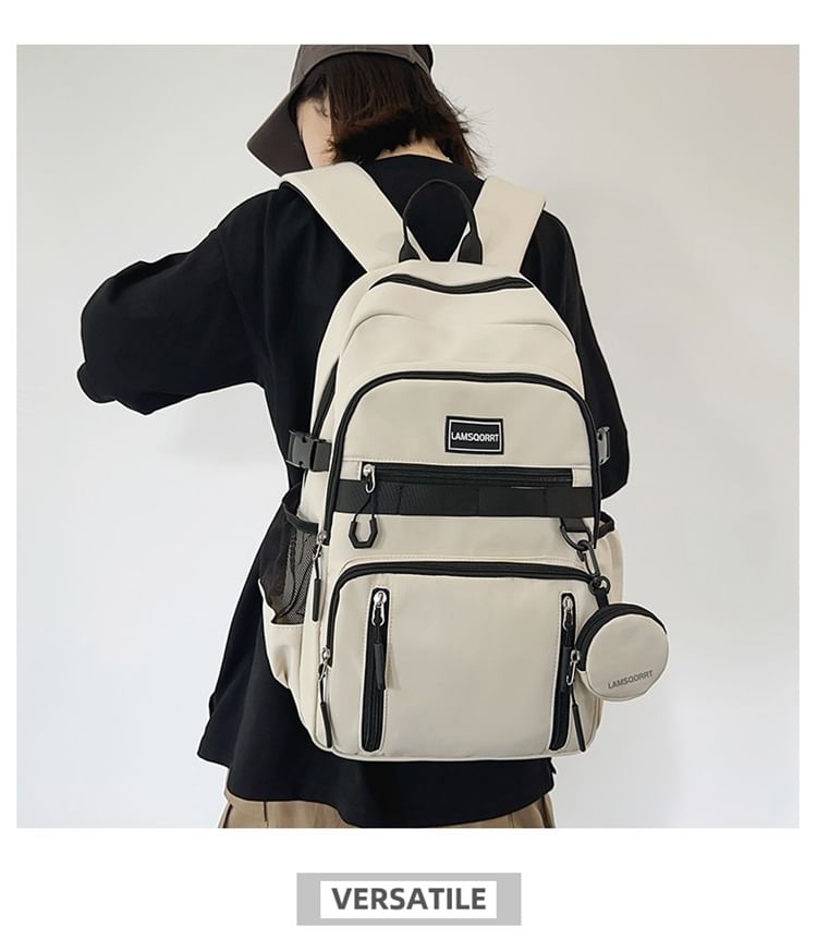 Set: Lettering Applique + Backpack Nylon Purse Coin