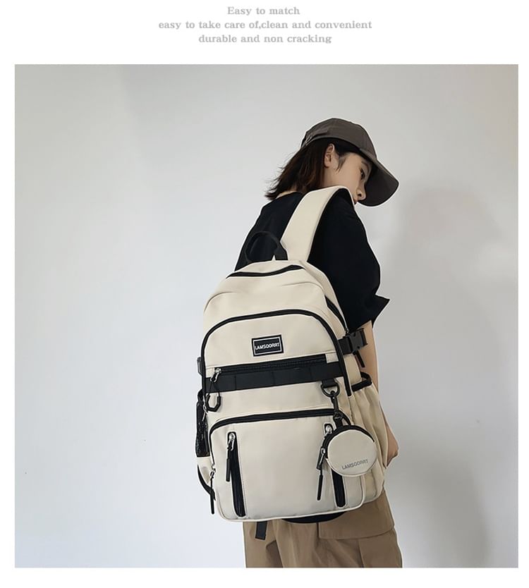 Set: Lettering Applique + Backpack Nylon Purse Coin