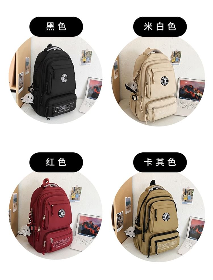 Lettering Backpack Nylon