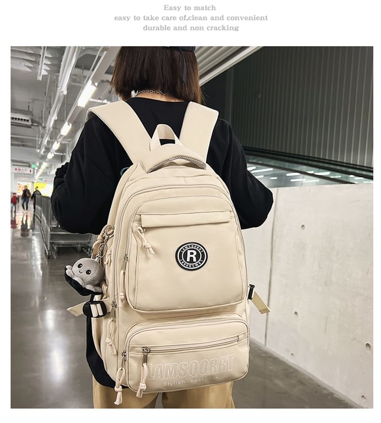Lettering Backpack Nylon
