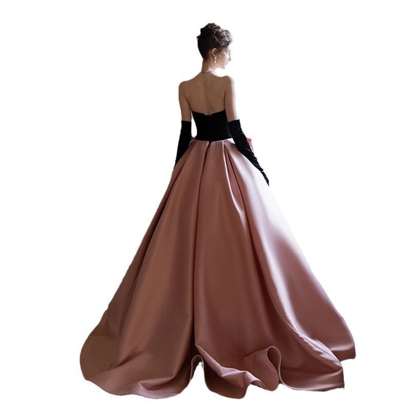 Tone Ball Strapless Bow Two Gown