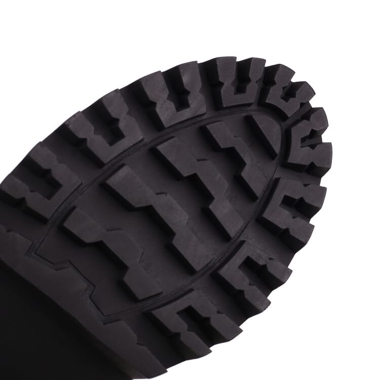 Boots Mid Heel Platform Block Calf