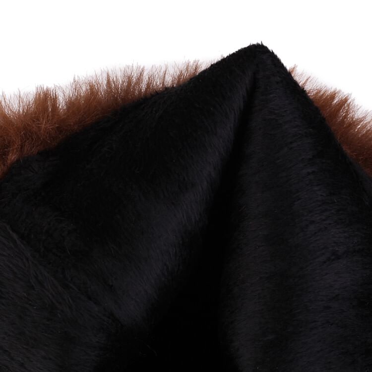 Faux Suede Boots High Lace Fluffy Up Knee Panel Platform