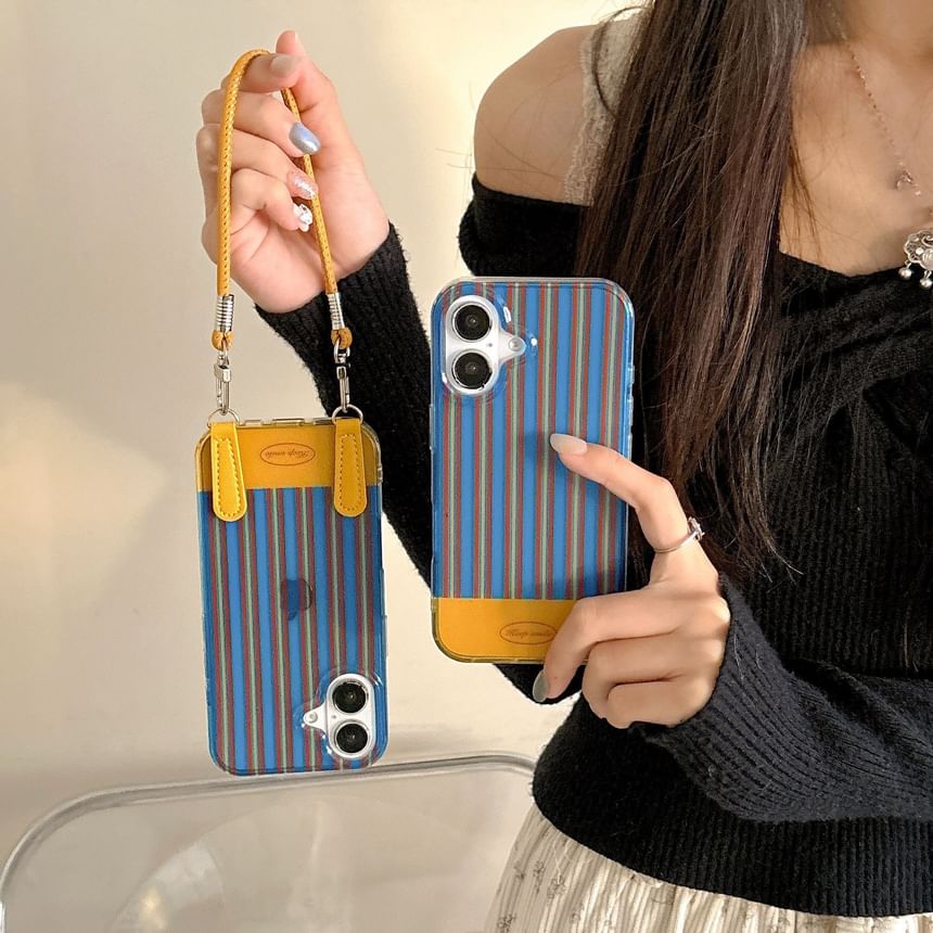 Striped / Phone Case Set Strap