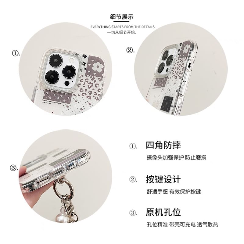 Strap Pearl Phone / Case Faux Set Panel