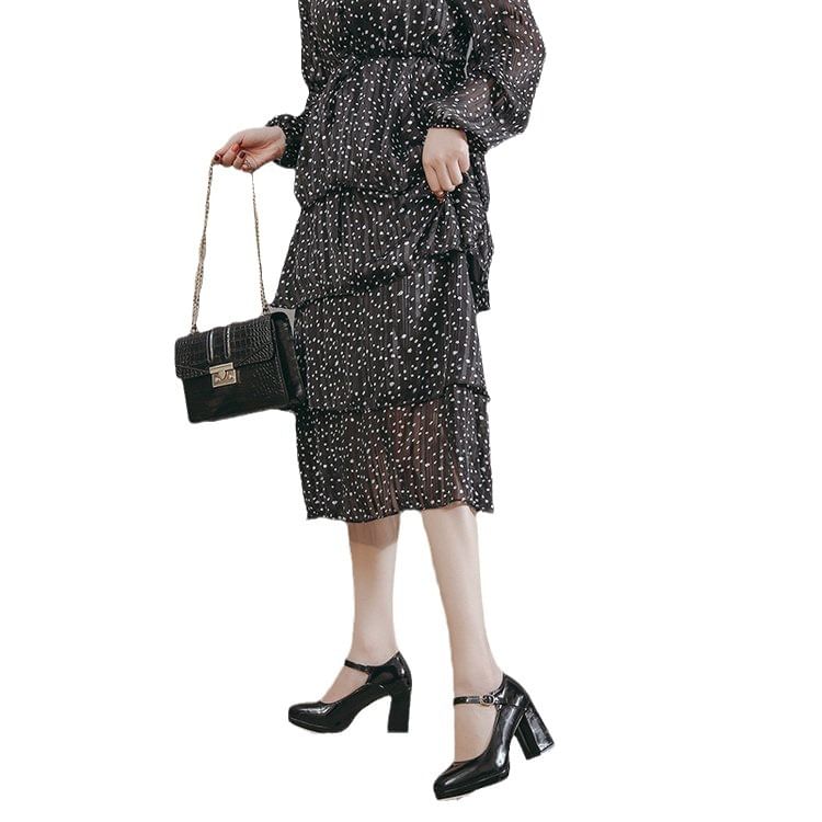 Mary Platform Pumps Chunky Jane Heel