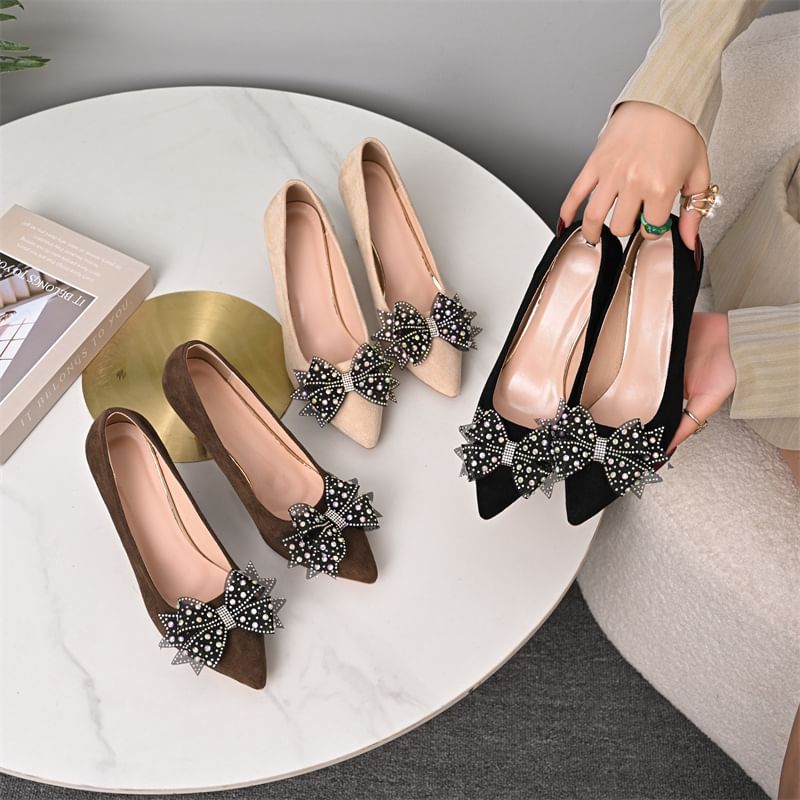 Pumps Bow Pointed Stiletto