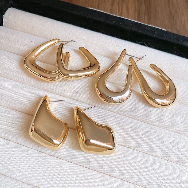 Alloy Earring Geometric Hoop