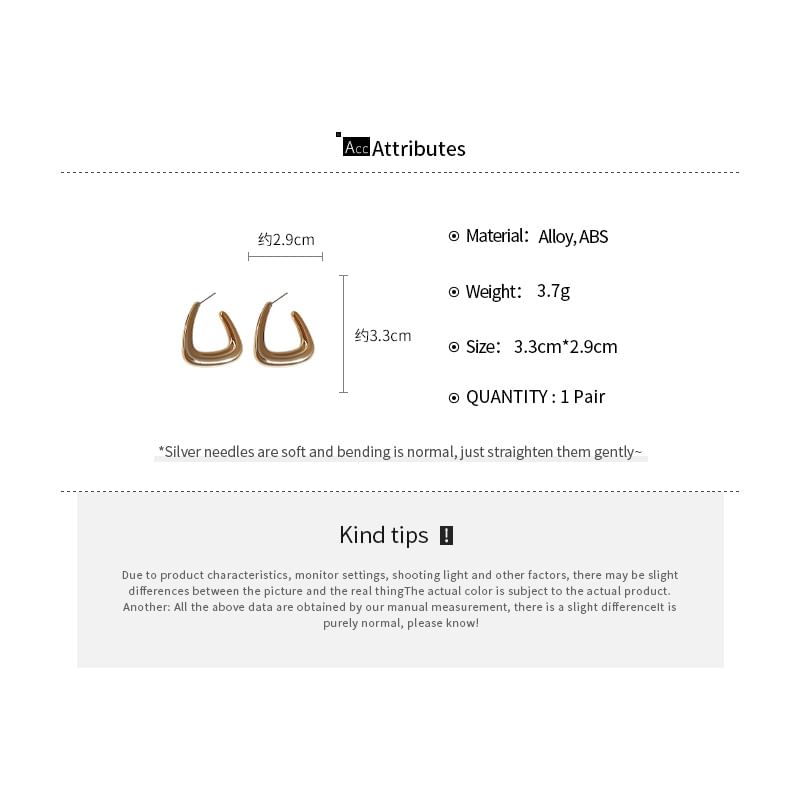 Alloy Earring Geometric Hoop