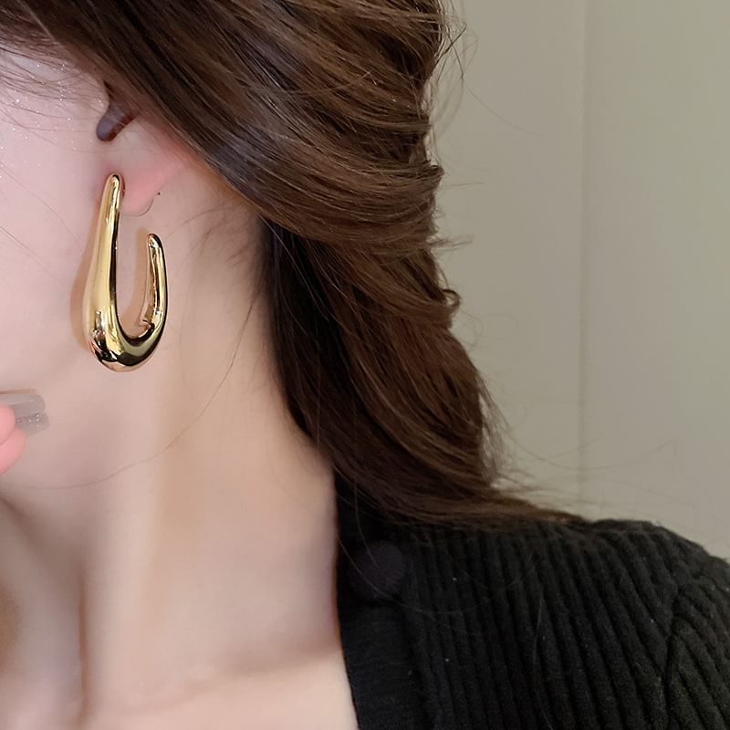 Alloy Earring Geometric Hoop