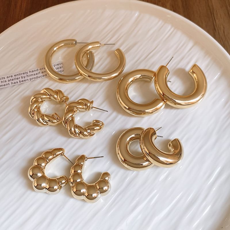 Plain (Various Earring Alloy Hoop Designs)