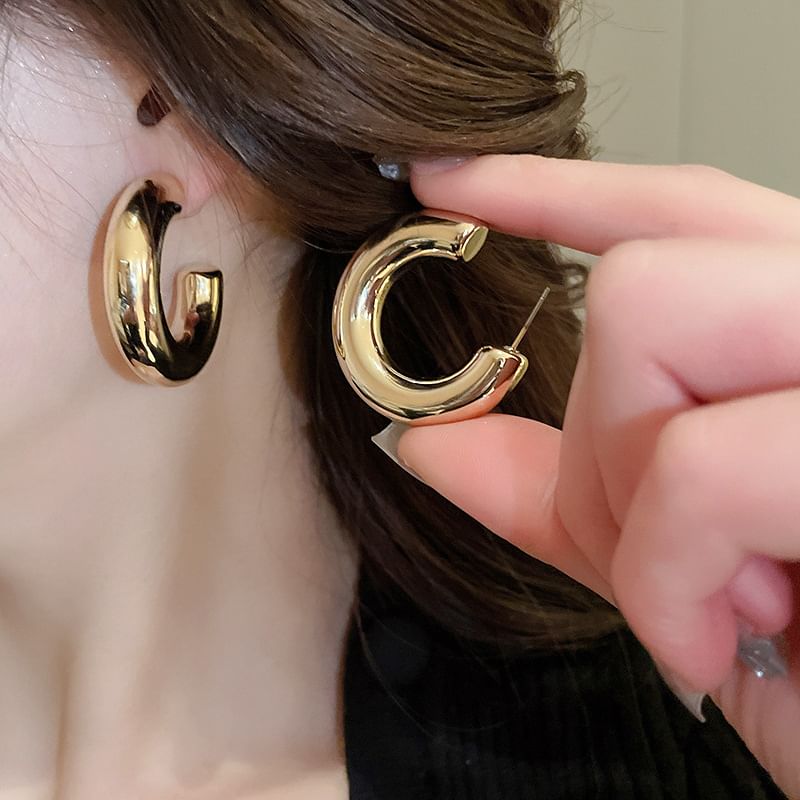 Plain (Various Earring Alloy Hoop Designs)