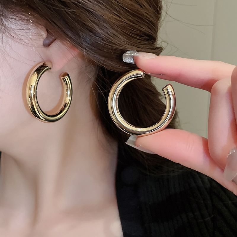 Plain (Various Earring Alloy Hoop Designs)