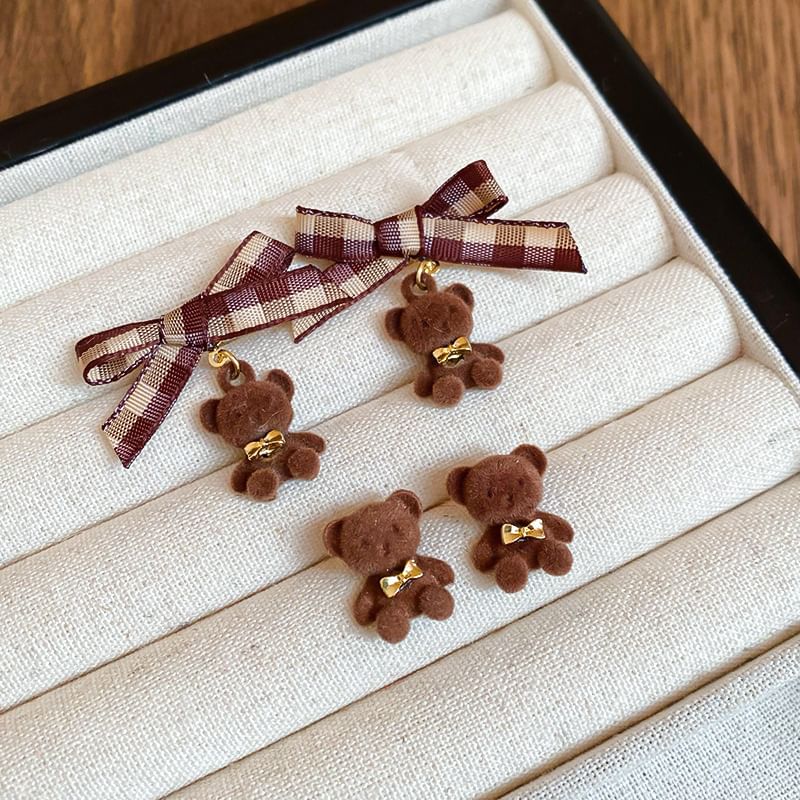 Drop / Earring Stud Bear Bow