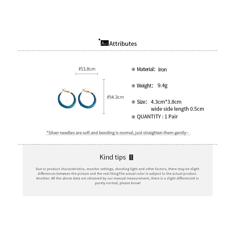 Glitter Hoop Earring