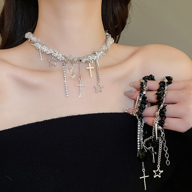 Pendant Necklace CZ Rhinestone