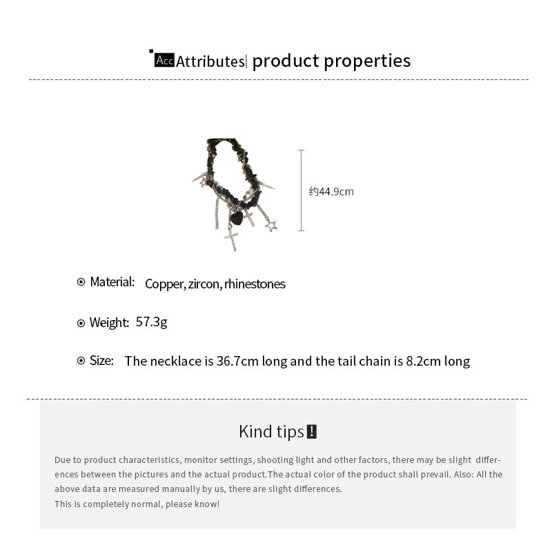 Pendant Necklace CZ Rhinestone