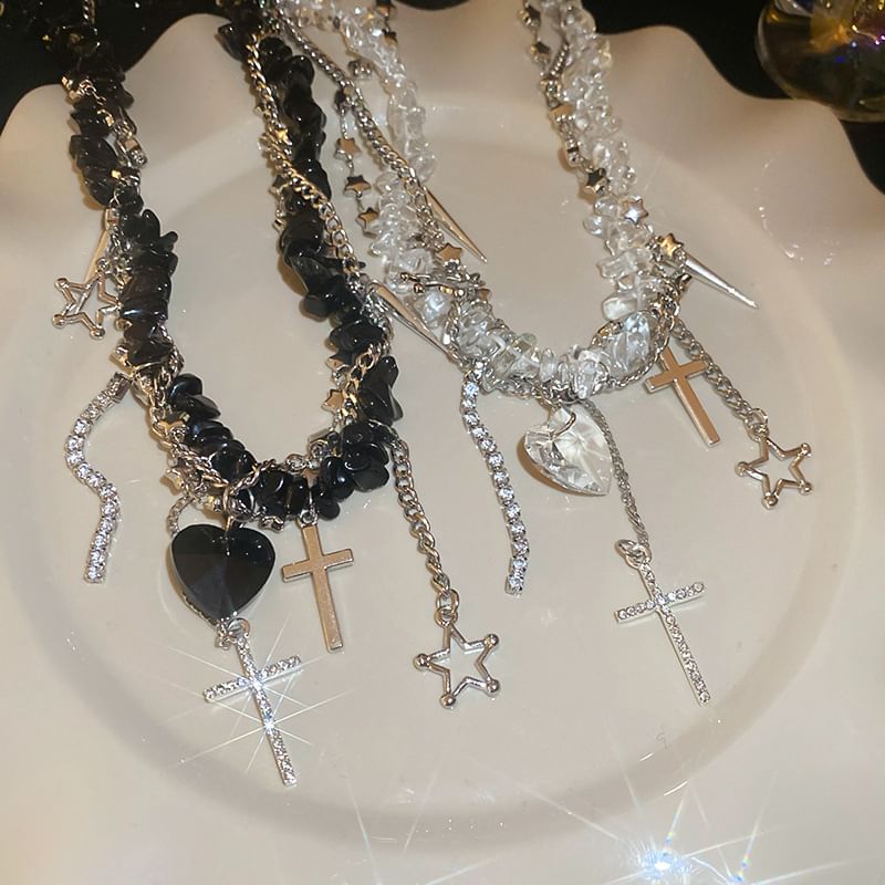 Pendant Necklace CZ Rhinestone