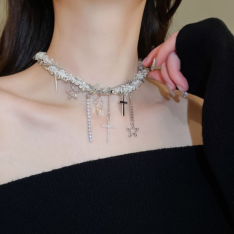 Pendant Necklace CZ Rhinestone