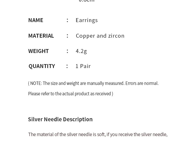 Drop CZ Earring Snowflake