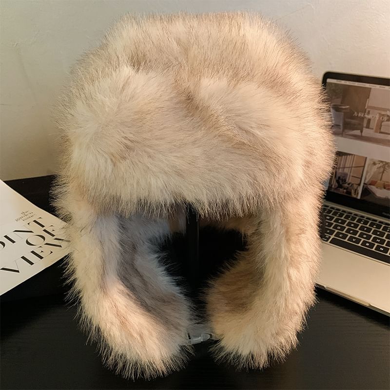 Fluffy Trapper Plain Hat