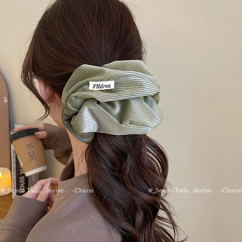 Striped Scrunchie Lettering Label