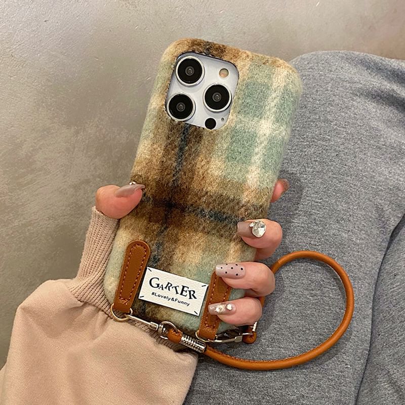 Case Strap Phone Plaid