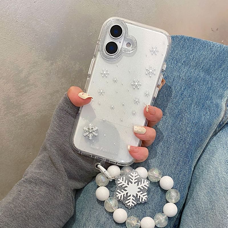 Strap Phone Case Decoration Snowflake Adhesive Set /
