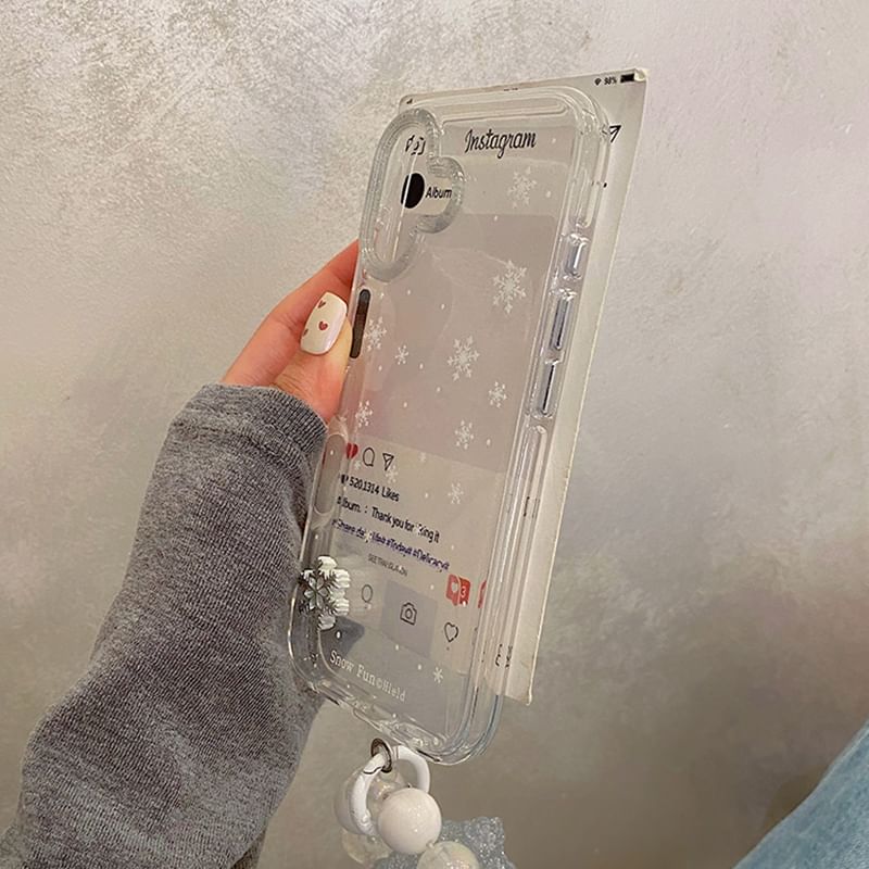 Strap Phone Case Decoration Snowflake Adhesive Set /